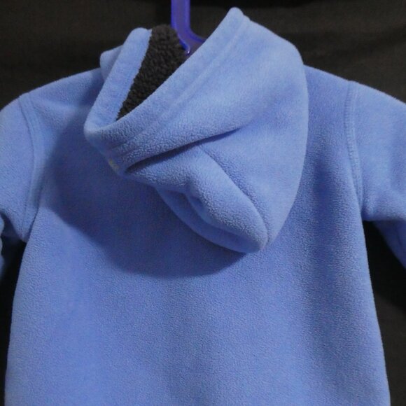 GAP | 18- 24 months | Blue Fleece Zip-Up Hoodie | Navy Furry Fleece Lining - Picture 12 of 15